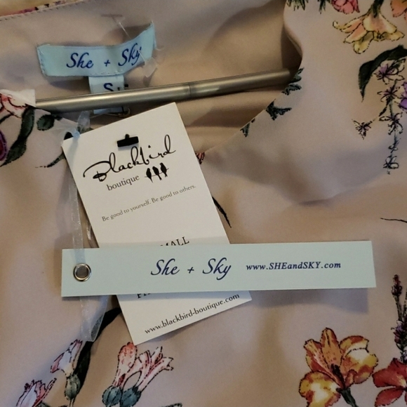 NEW  She&Sky Dress Lilac Floral Bell Sleeve Ties Sexy Mini Bohemian Castlecore - Picture 13 of 16